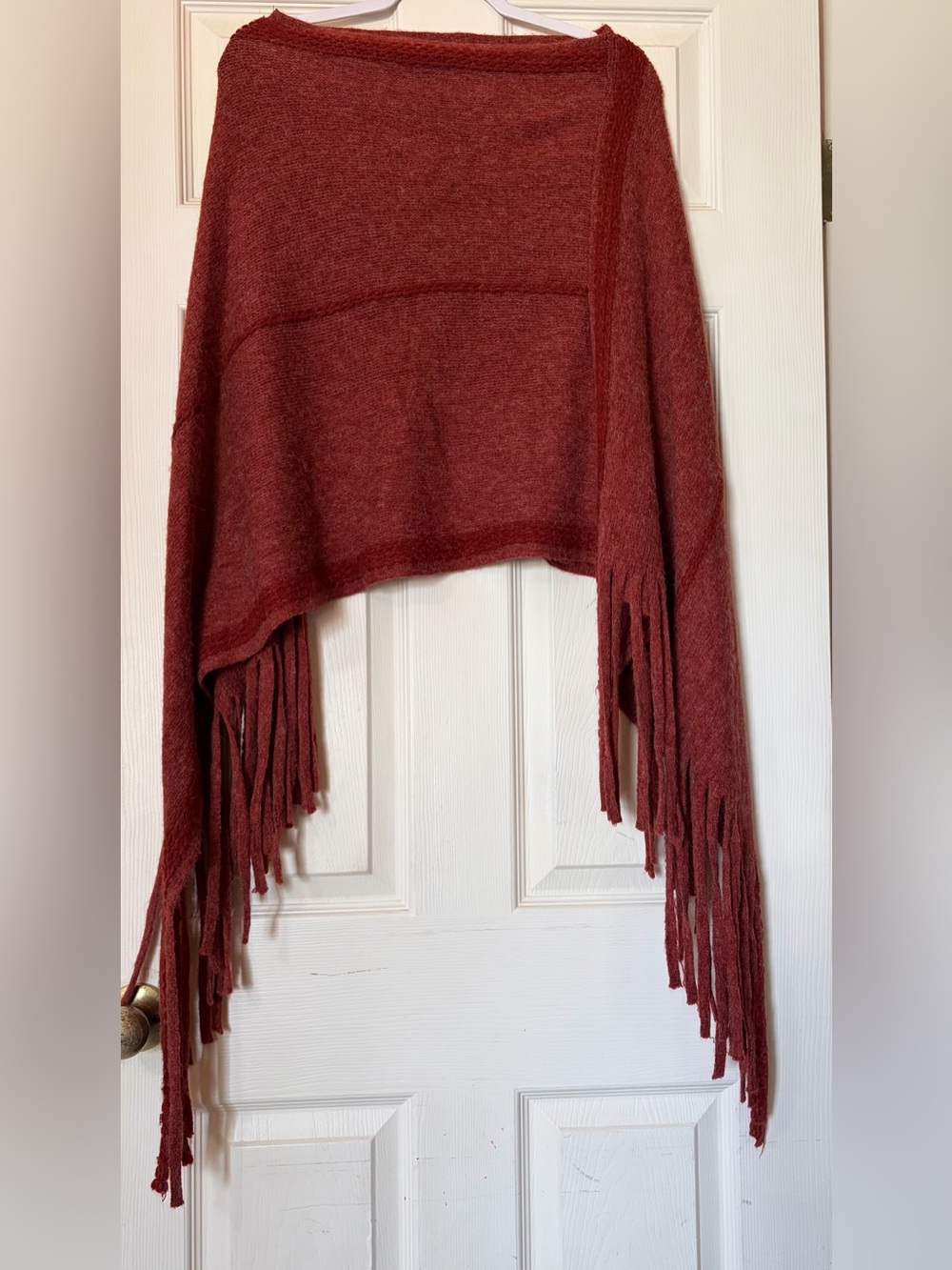 Burgundy poncho